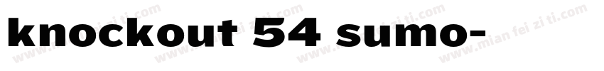 knockout 54 sumo字体转换